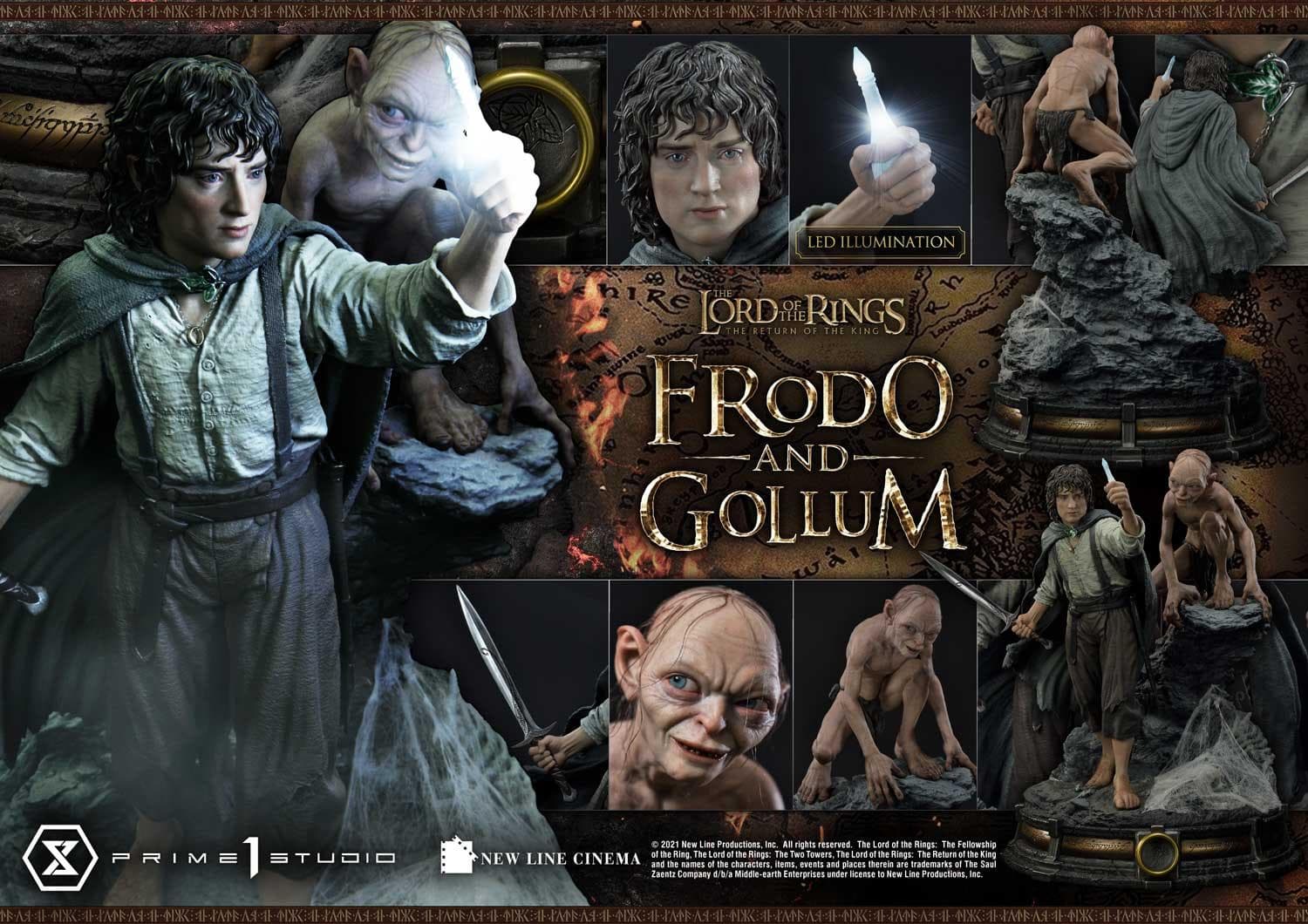 Frodo & Gollum - Premium Masterline - Vue 9