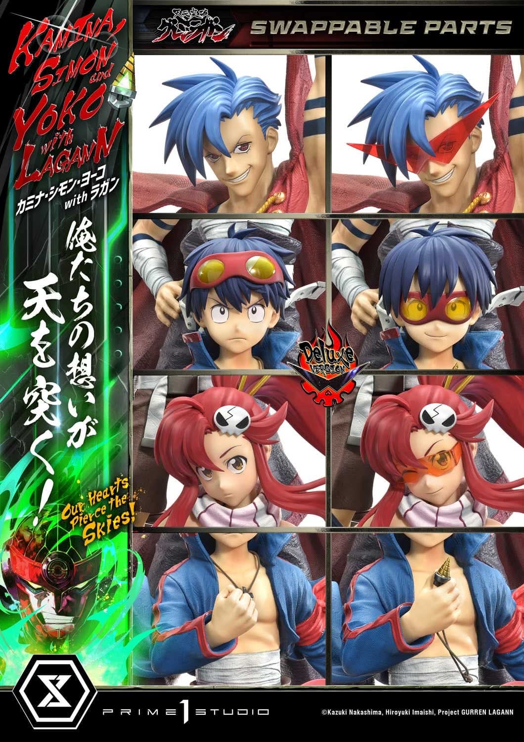 Kamina, Simon & Yoko avec Lagann "Nos cœurs percent les cieux!" - Deluxe Bonus Version - Vue 22