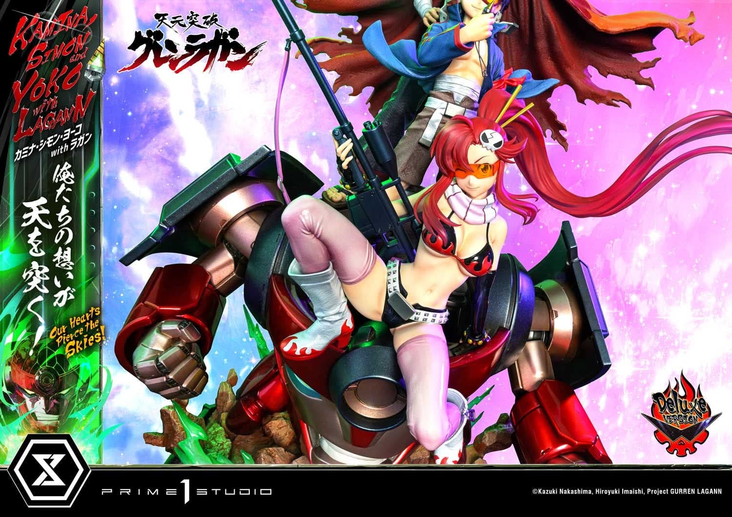 Kamina, Simon & Yoko avec Lagann "Nos cœurs percent les cieux!" - Deluxe Bonus Version - Vue 27