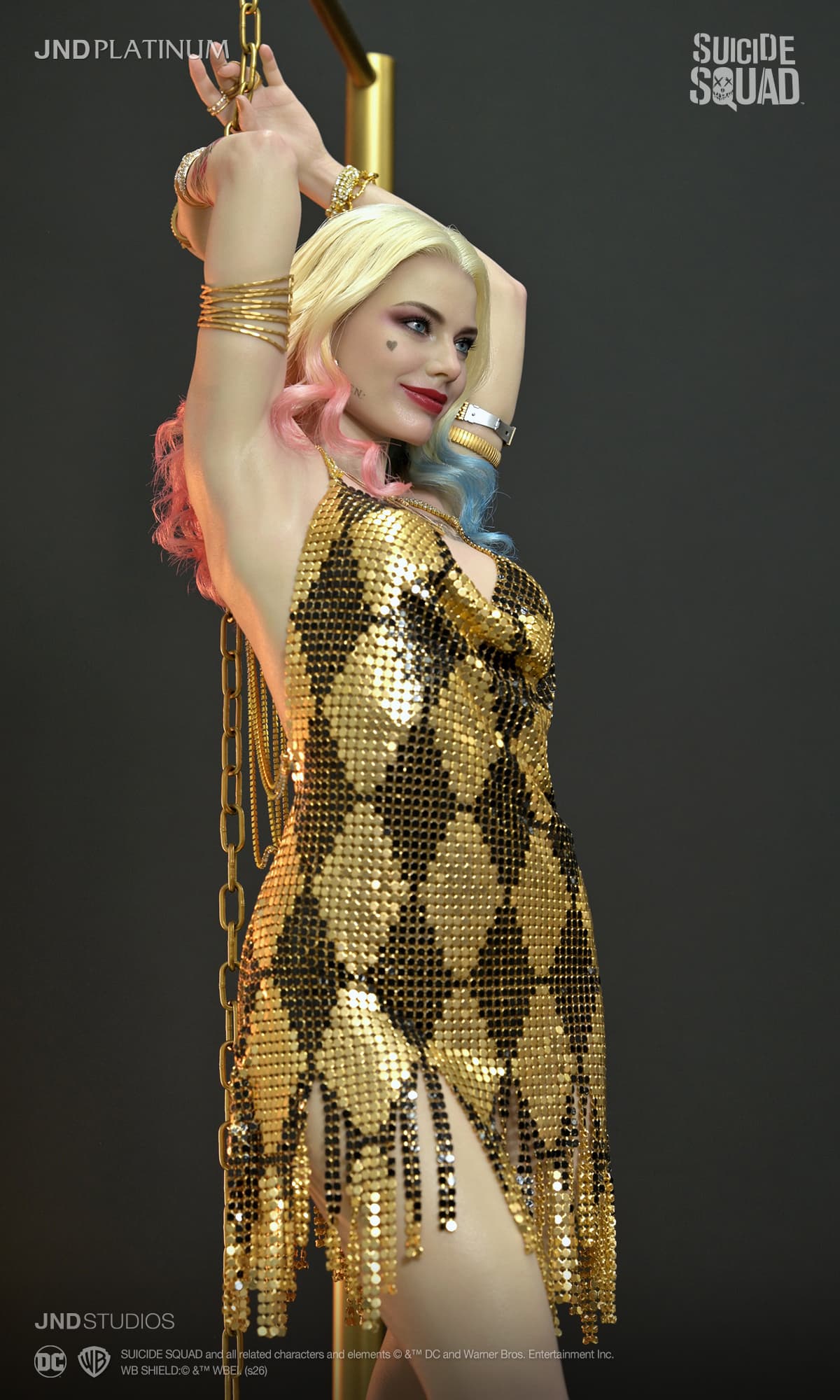 Harley Quinn Black & Gold Dress (Suicide Squad 2016) - Vue 8