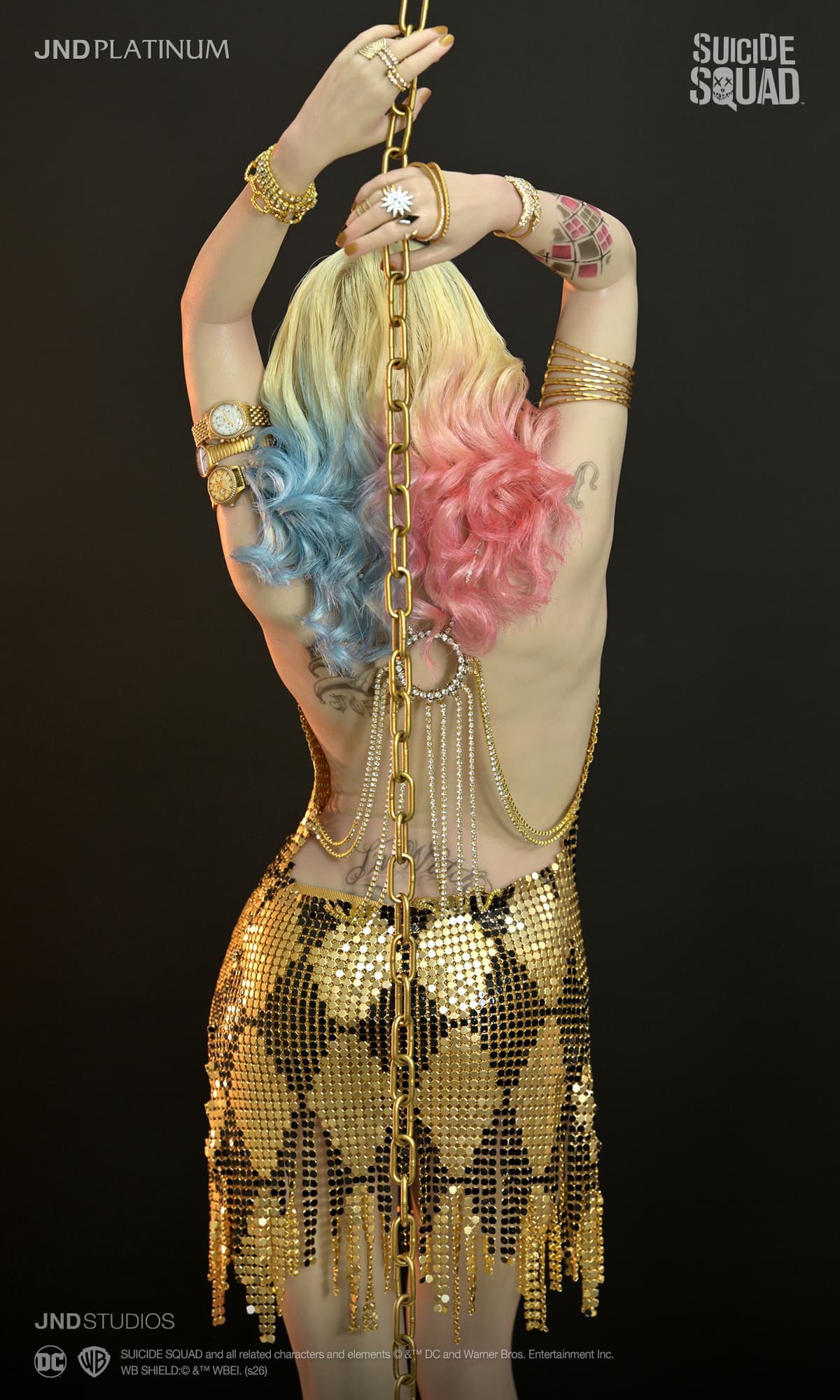 Harley Quinn Black & Gold Dress (Suicide Squad 2016) - Vue 11