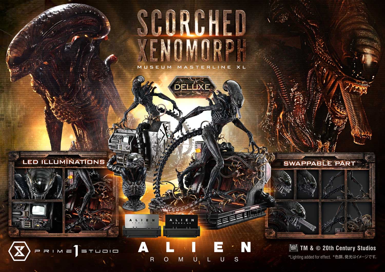 Scorched Xenomorph (Version Deluxe Bonus) - Museum Masterline - Vue 15