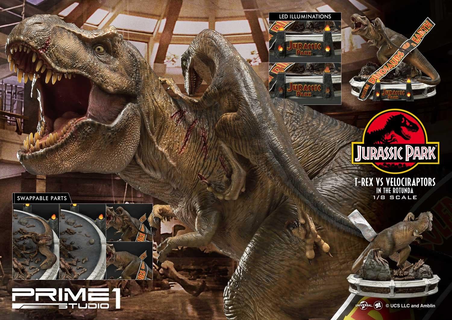 T-REX VS Velociraptors in the Rotunda (bonus version) - Vue 3