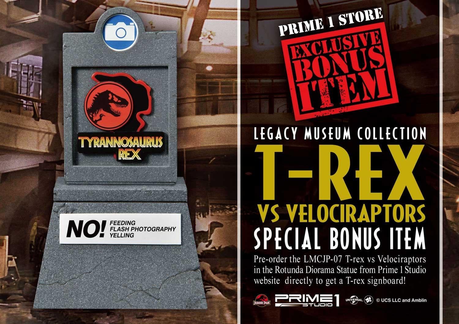 T-REX VS Velociraptors in the Rotunda (bonus version) - Vue 2