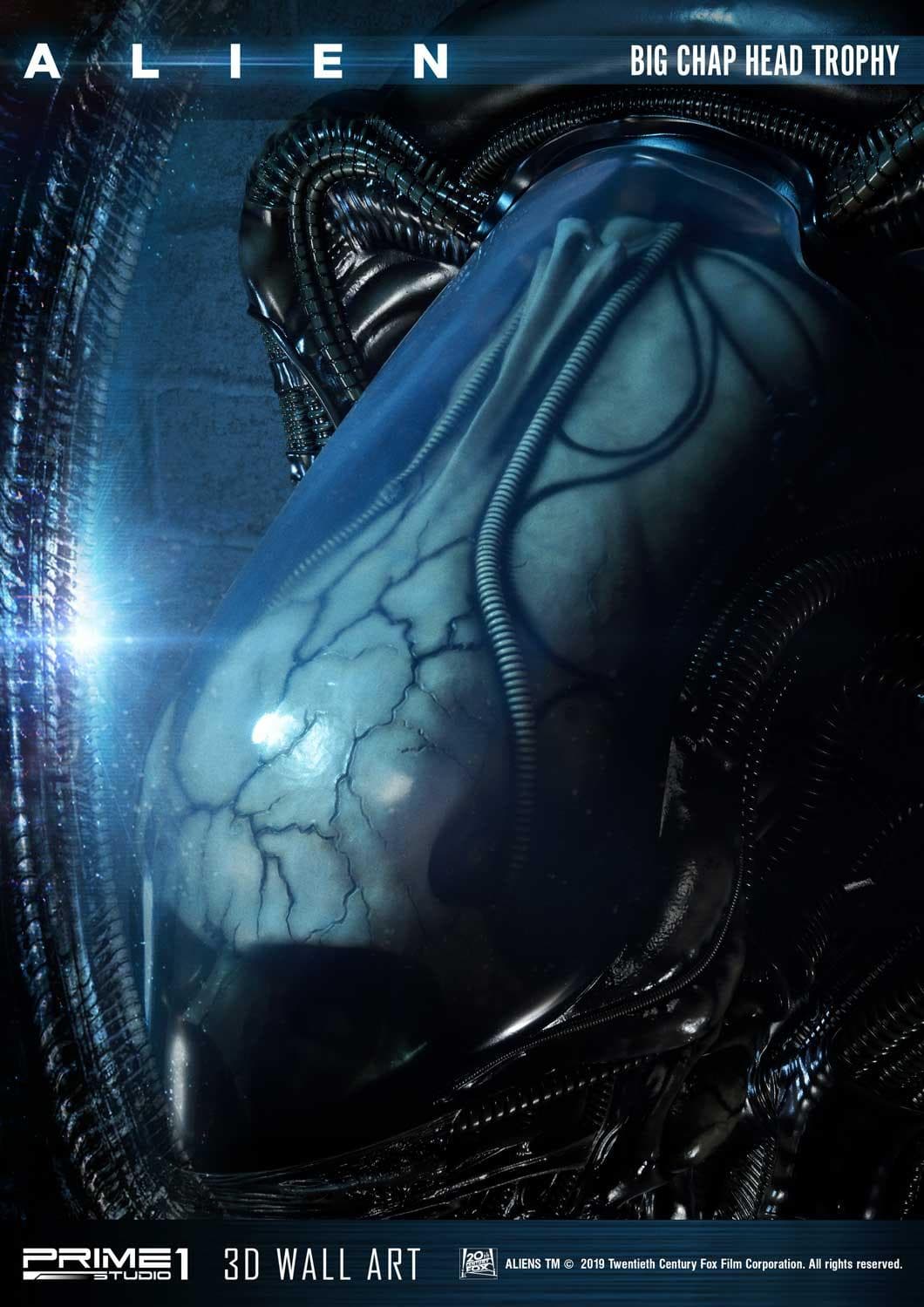 Alien Big Chap Head Trophy (Version Regular) - 3D Wall Art - Vue 23