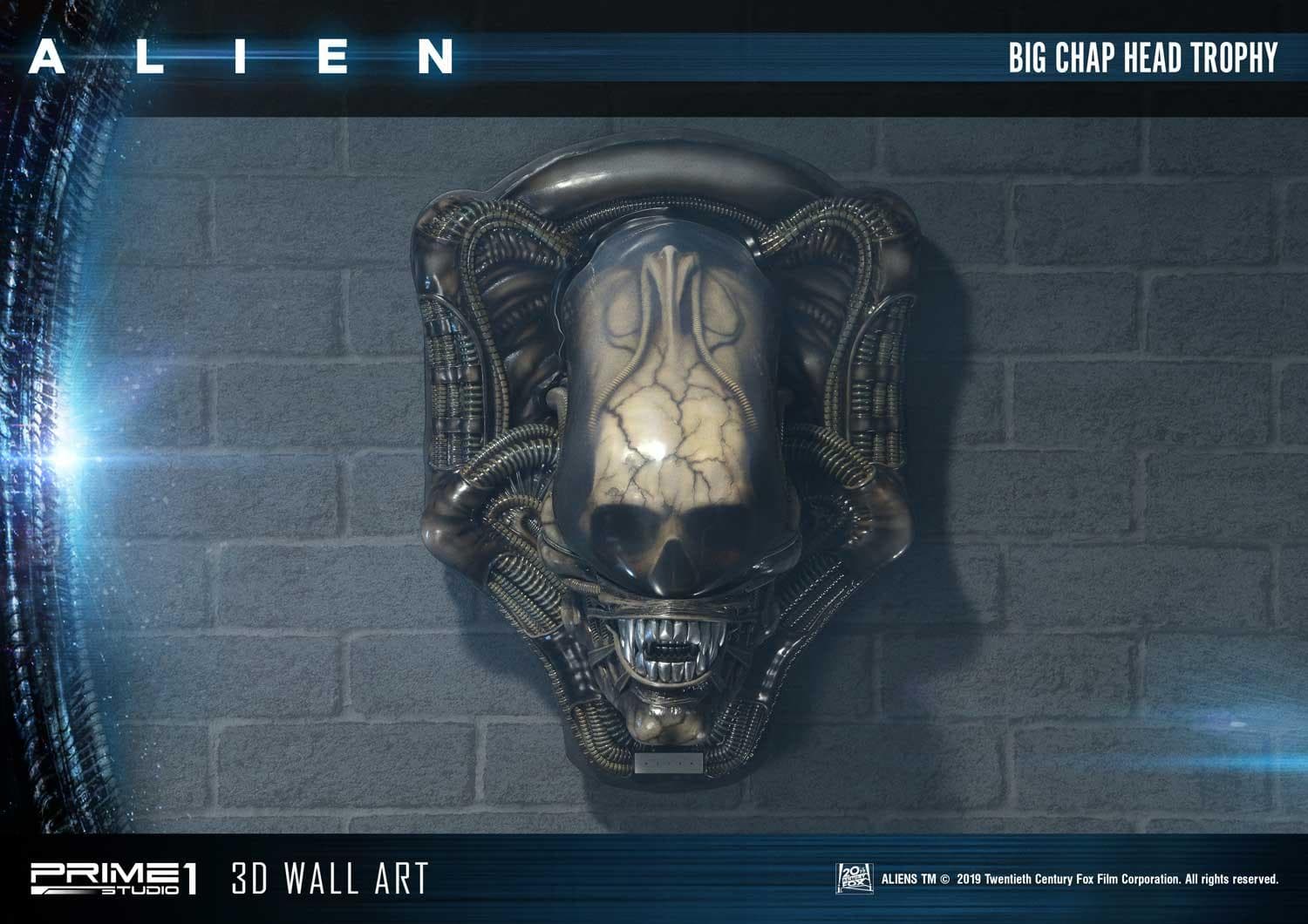 Alien Big Chap Head Trophy (Version Regular) - 3D Wall Art - Vue 29