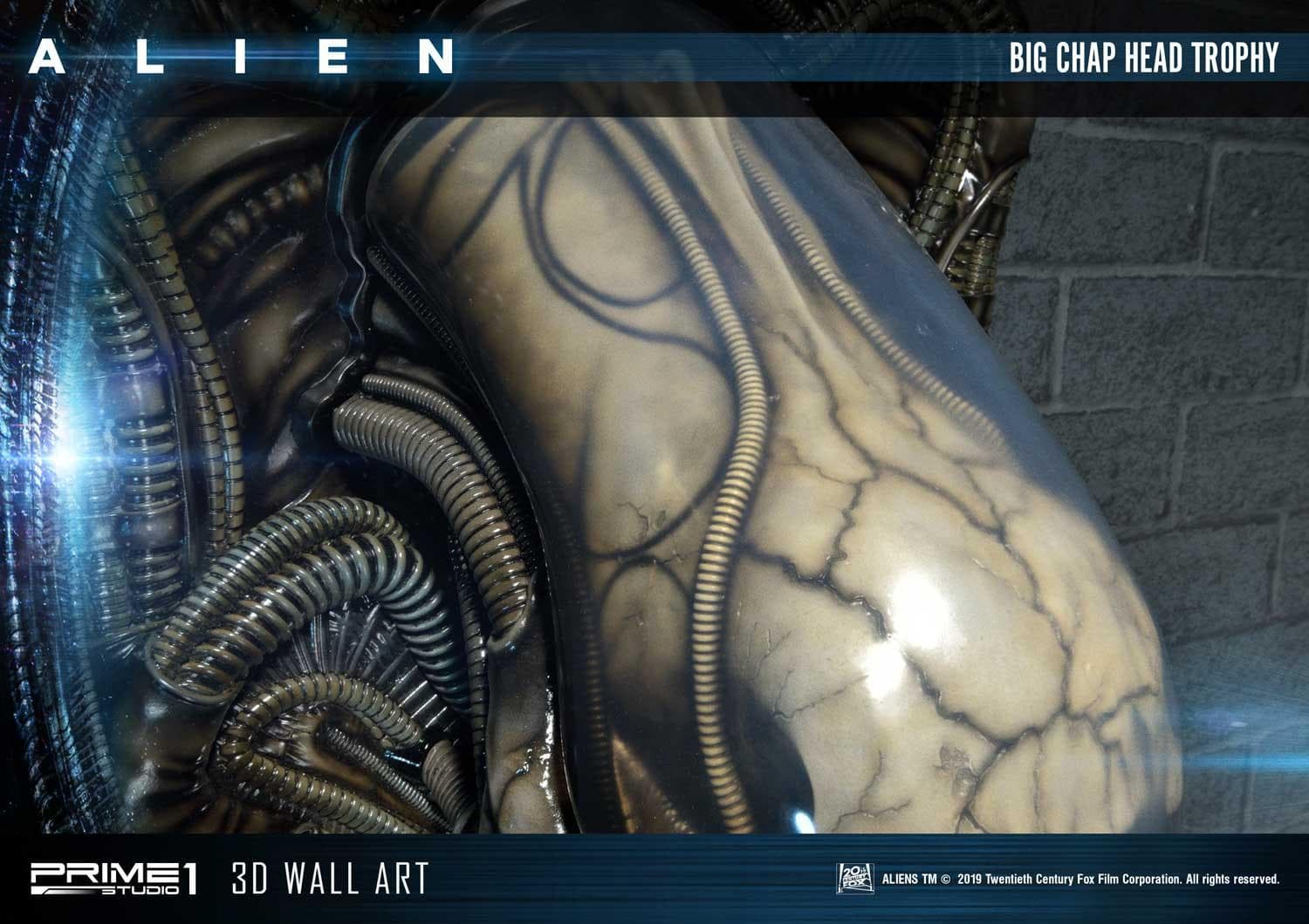 Alien Big Chap Head Trophy (Version Regular) - 3D Wall Art - Vue 33