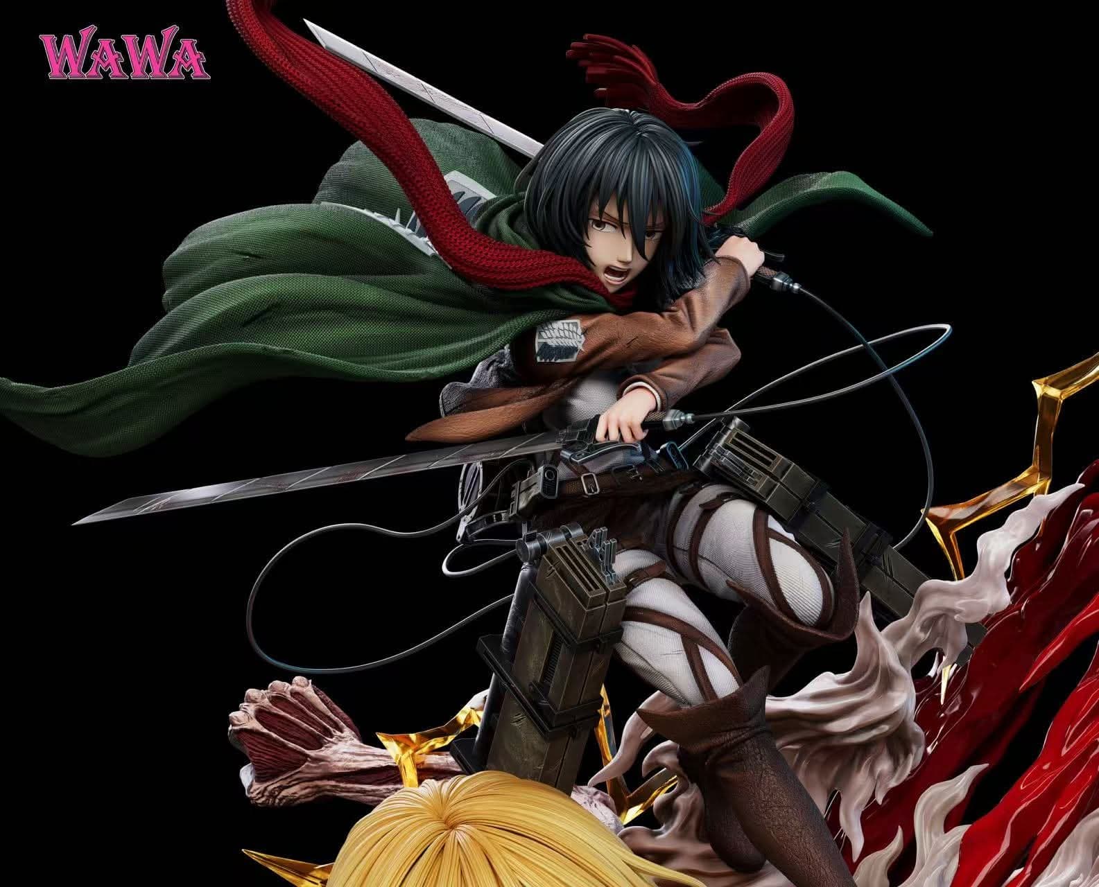 Mikasa Ackerman VS Le Titan Féminin (Version Bouche Ouverte) - Vue 4
