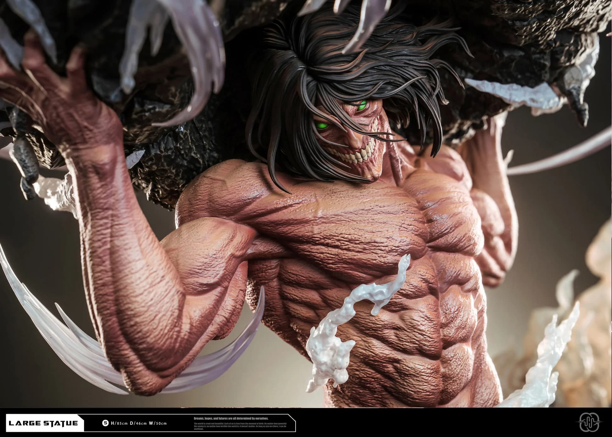 Eren titan lifting a Rock