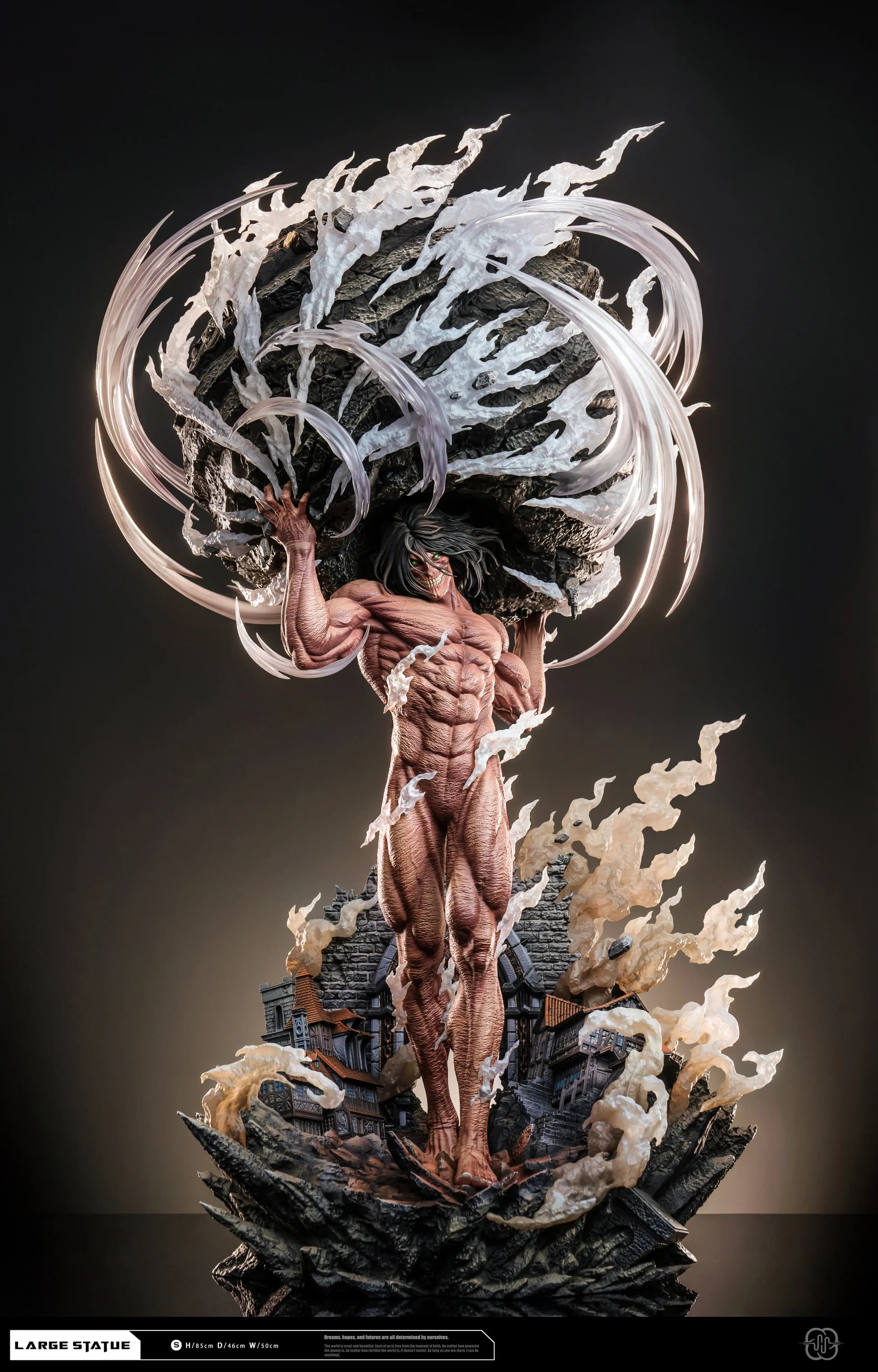 Eren titan lifting a Rock - Vue 2