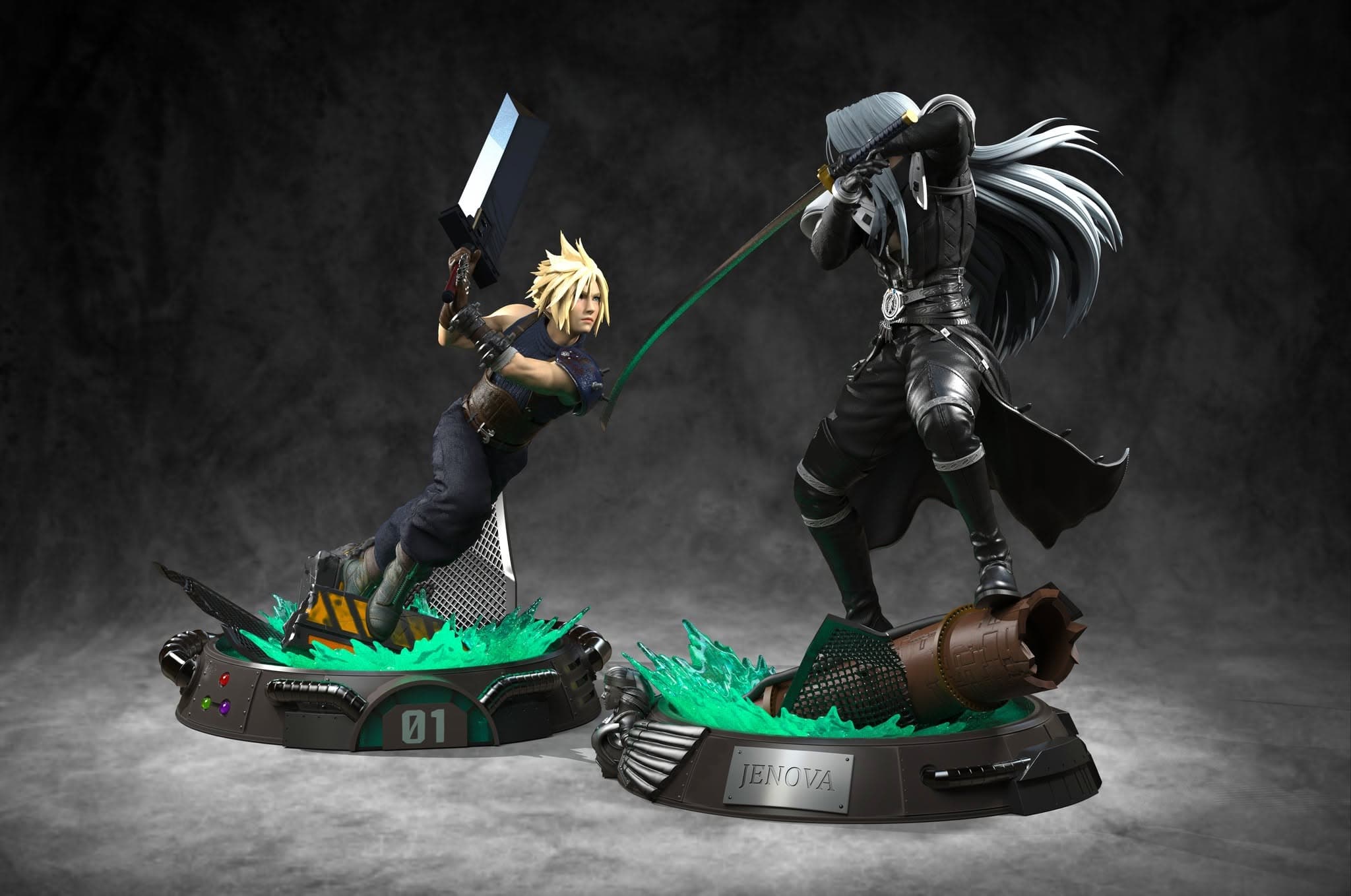 Sephiroth  et cloud - Vue 3