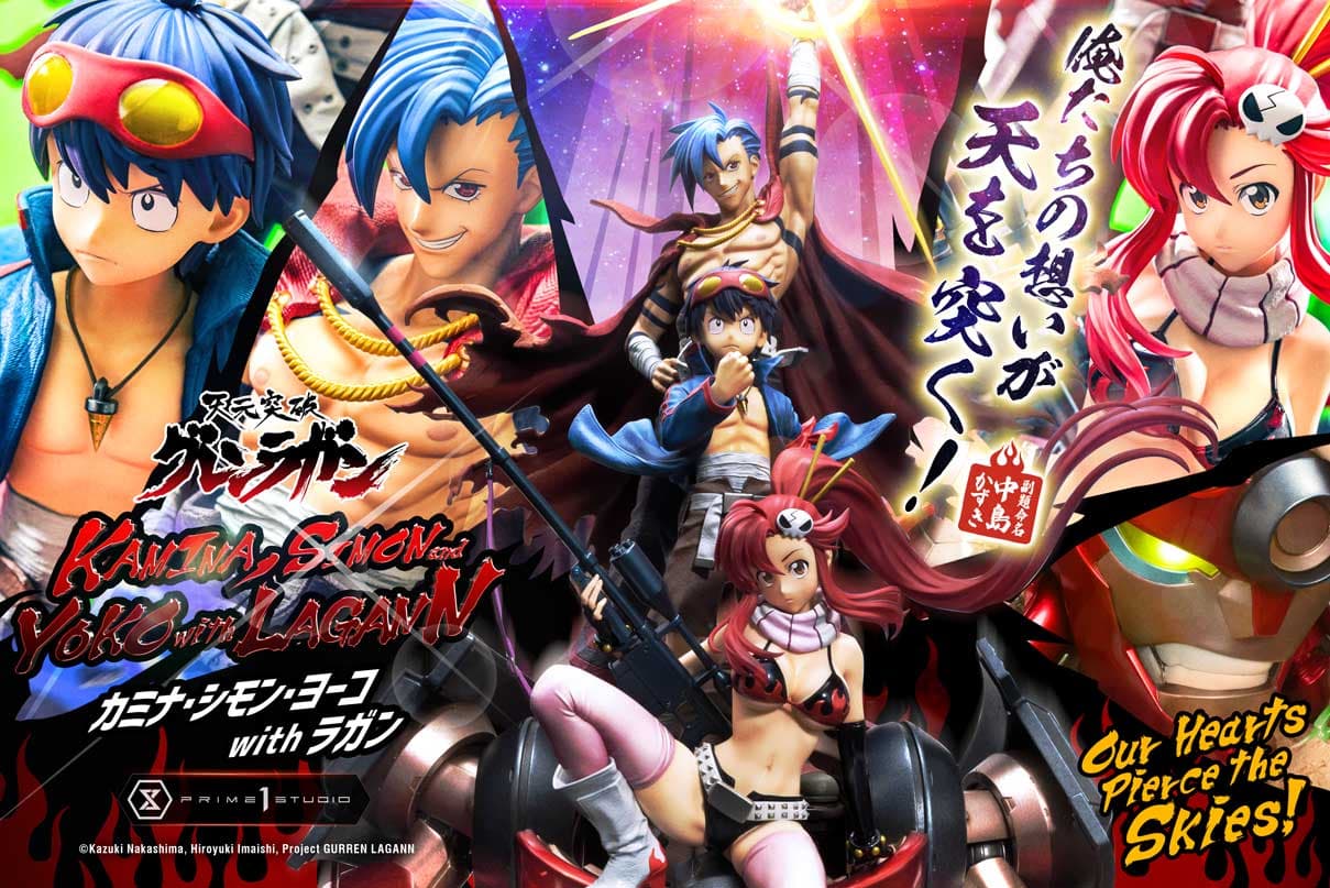 Kamina, Simon & Yoko with Lagann "Our Hearts Pierce the Skies!" REgular