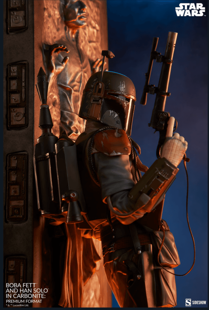 boba fett and han solo in carbonise - premium format