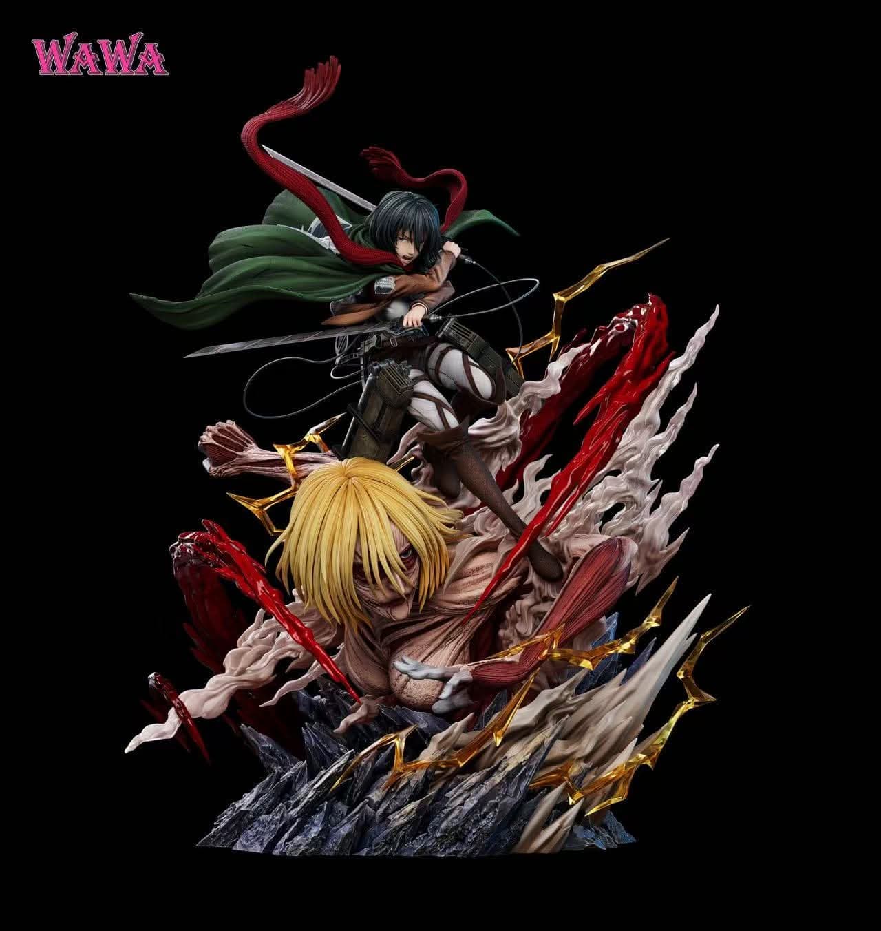 Mikasa Ackerman VS Le Titan Féminin (Version Bouche Ouverte)